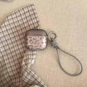 Transparent Leopard Print Earphone Case for Apple AirPods Pro 2/pro/4/3/2, Fashionable Women's Earphone Cover, Simple Design, Earphone Protective Cover