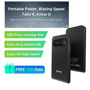 ECOVOX 2026 Upgraded Portable Mini WiFiHotspot 4G Data GlobalCoverage Tri-Band Car RV Travel Router with Extra-long Battery Life & Free 1GB Data Pocket WiFi