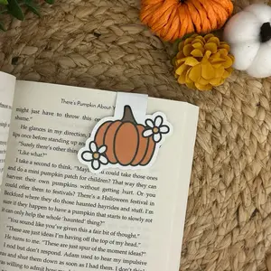 Fall Magnetic Bookmarks Pumpkin Bookmarks Fall Book Club Gift Cozy Reads