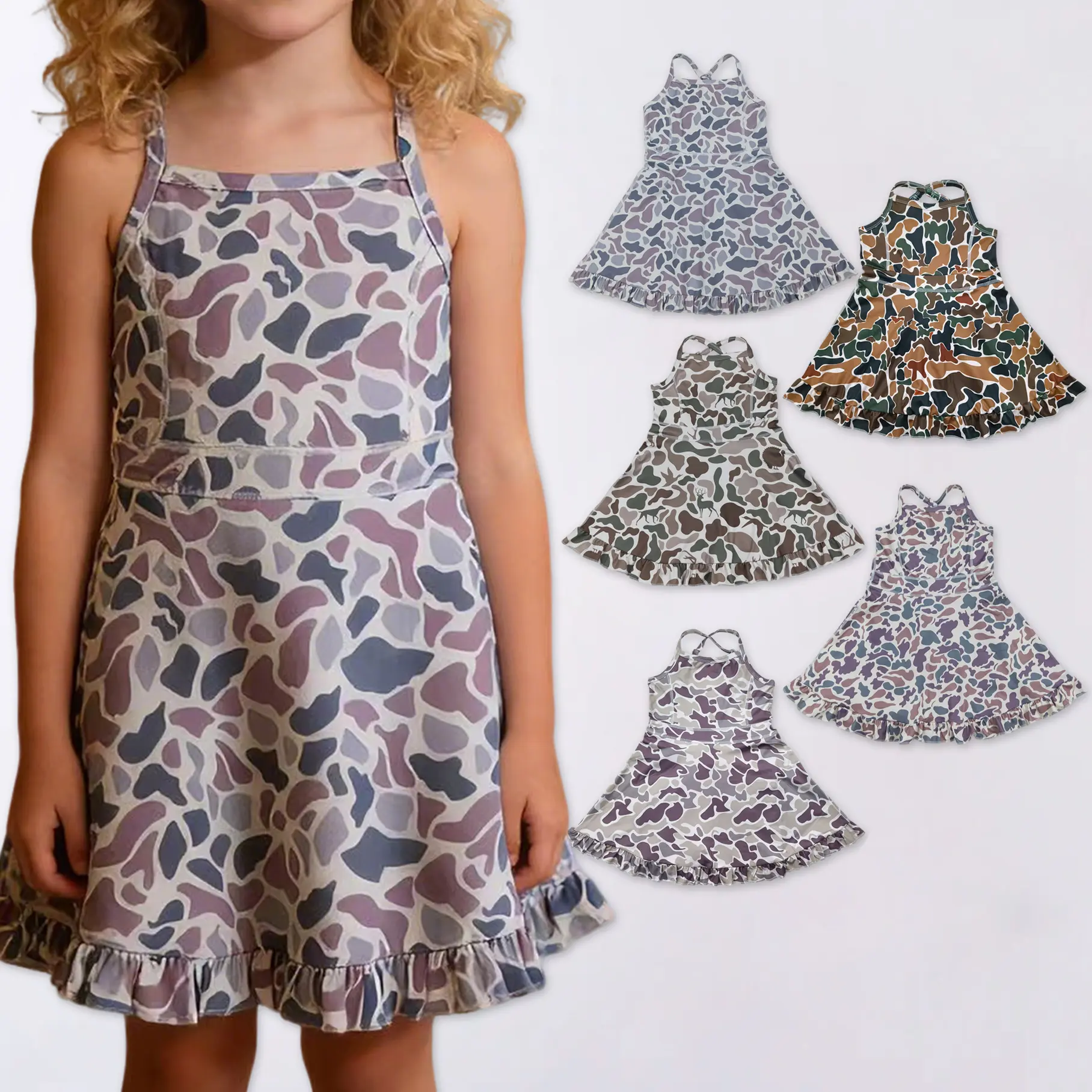 Girls Camo Athletic Tennis Girls Dress Girls Camo Athletic Tennis Girls Dress