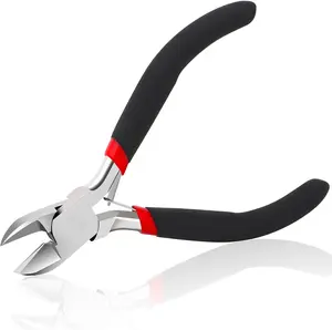 Wire Cutters, Small Side Cutters for Crafts, Flush Cutting Pliers for Jewelry Making, Floral Wire Cutters for Artificial Flowers, Zip Tie Cutters for Cable Tie, Wire Cutting Tool for Guitar Strings