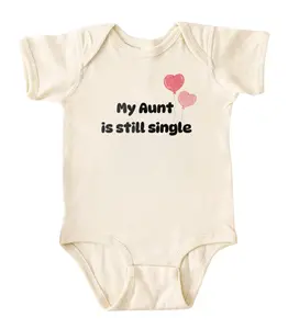 My Aunt Is Still Single Onesie, Cotton Infant Onesie, Funny Quote Baby Bodysuit, Sarcastic Novelty Infant Onesie