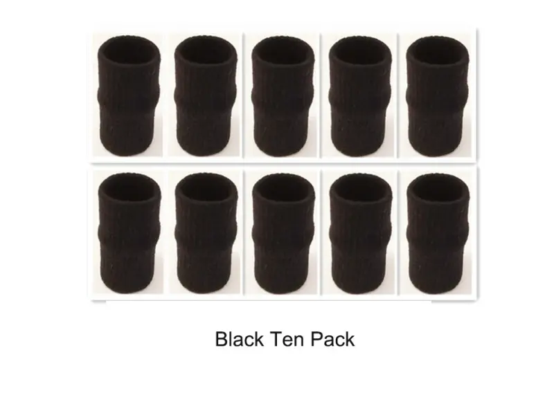 10 Pack Elastic Finger Sleeves - Breathable Sports Finger Support Bands, Athletic Thumb Protector Brace Wrap for Basketball, Volleyball, Golf & Gym Workout (Black)