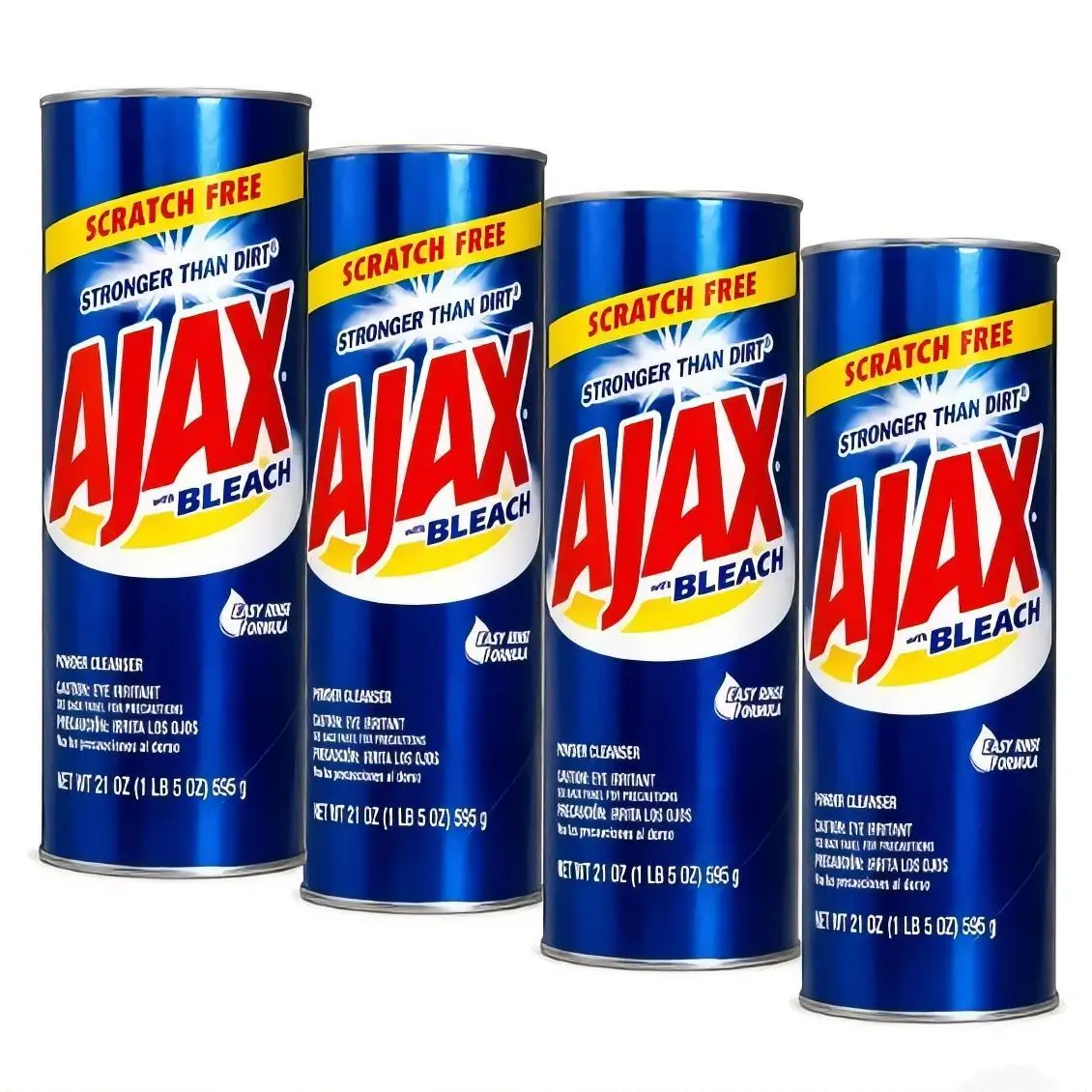 Ajax Scratch-Free Bleach Powder Household Cleaner, 21 oz, Stronger Than Dirt, Easy-Rinse Cleaning Formula