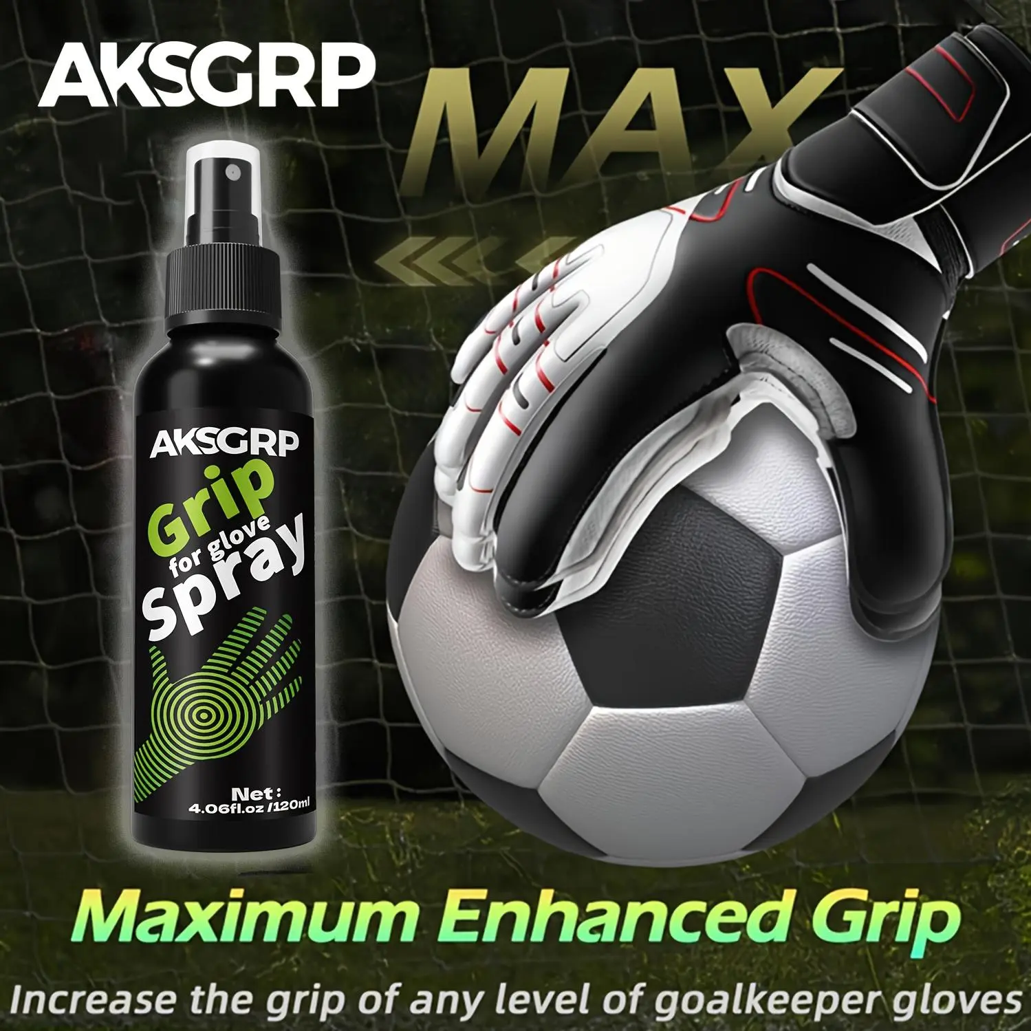 1 Unit Professional Goalie Glove Adhesive Spray (Goalkeeper Glove Spray) – Grip Enhancer with Clear Formula & Polypropylene Snap Lid Container, Hand Washable, Suitable for Adult Goalkeepers, 1.01oz/1.69oz/4.06oz for Soccer Training Gear Performance –