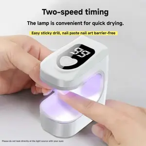 Portable mini ultraviolet gel nail lamp, USB charging nail curing lamp, Gel Nail Dryer, with 2 timed modes, suitable for home and nail studio, DIY Nail Art