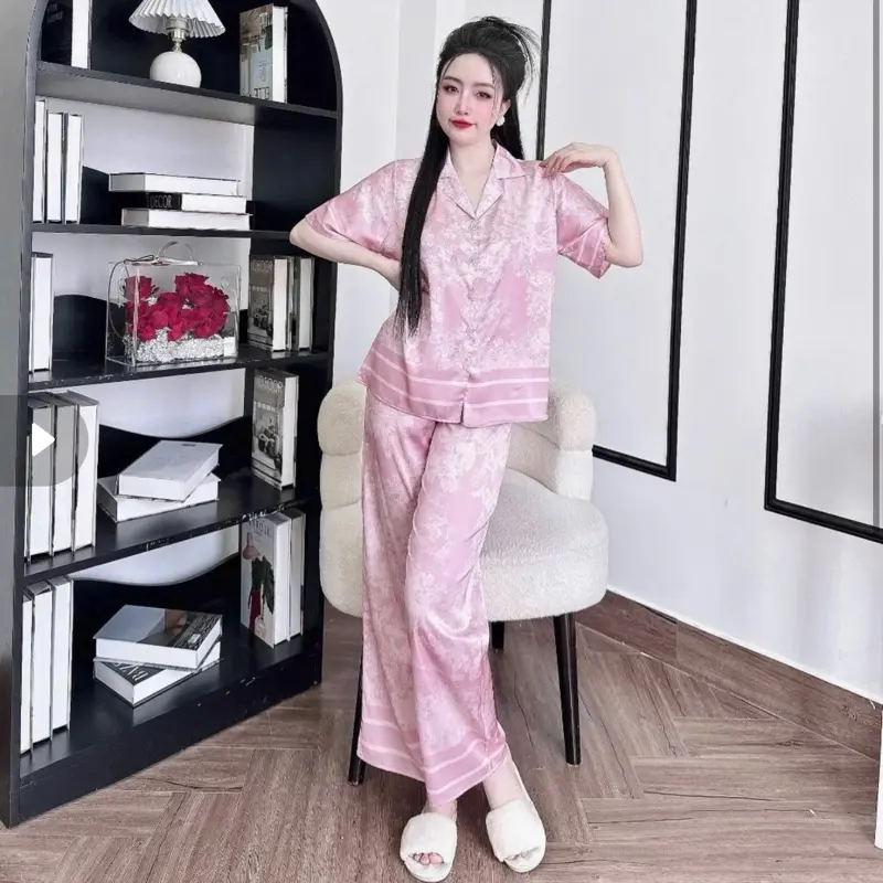 Đồ Pajamas Latin quần dài áo tay ngắn - Women Pajamas Đồ Pajamas Latin quần dài áo tay ngắn - Women Pajamas