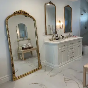 Anthropologie Mirror Home Decor, Oversize Gold Frame Mirror Farmhouse Decor, Ornate Baroque Mirror, Aesthetic Decor Full Lenght Floor Mirror