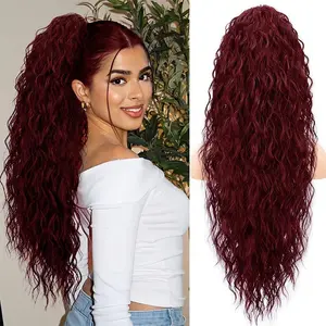 32" Fluffy Curly Clip-In Ponytail | Natural Looking Synthetic Hair Extension with Secure Claw Clip for Women, Perfect for Daily & Special Occasions