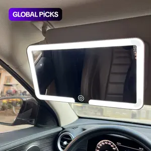 Car LED Makeup Mirror Sun Visor, Portable High-Definition Clear-View Car Mirror, 1 Count Car Accessory for Easy Application #GLOBAL PICKS