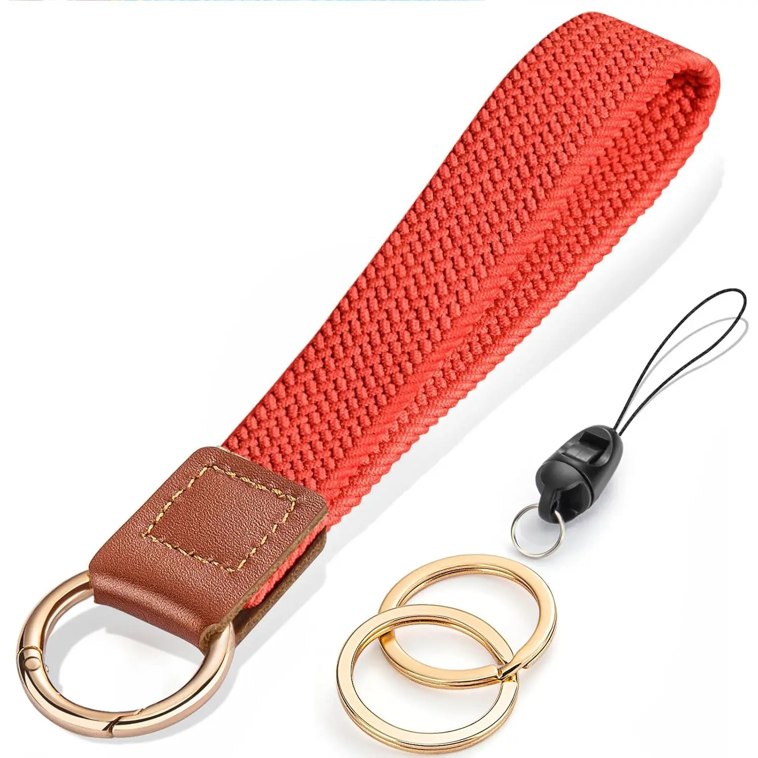 Wrist Lanyard, Stretchy Wristlet  Lanyards, Cute Key Lanyard for Women Men, Short Key Chain for   Card Wallet Phone