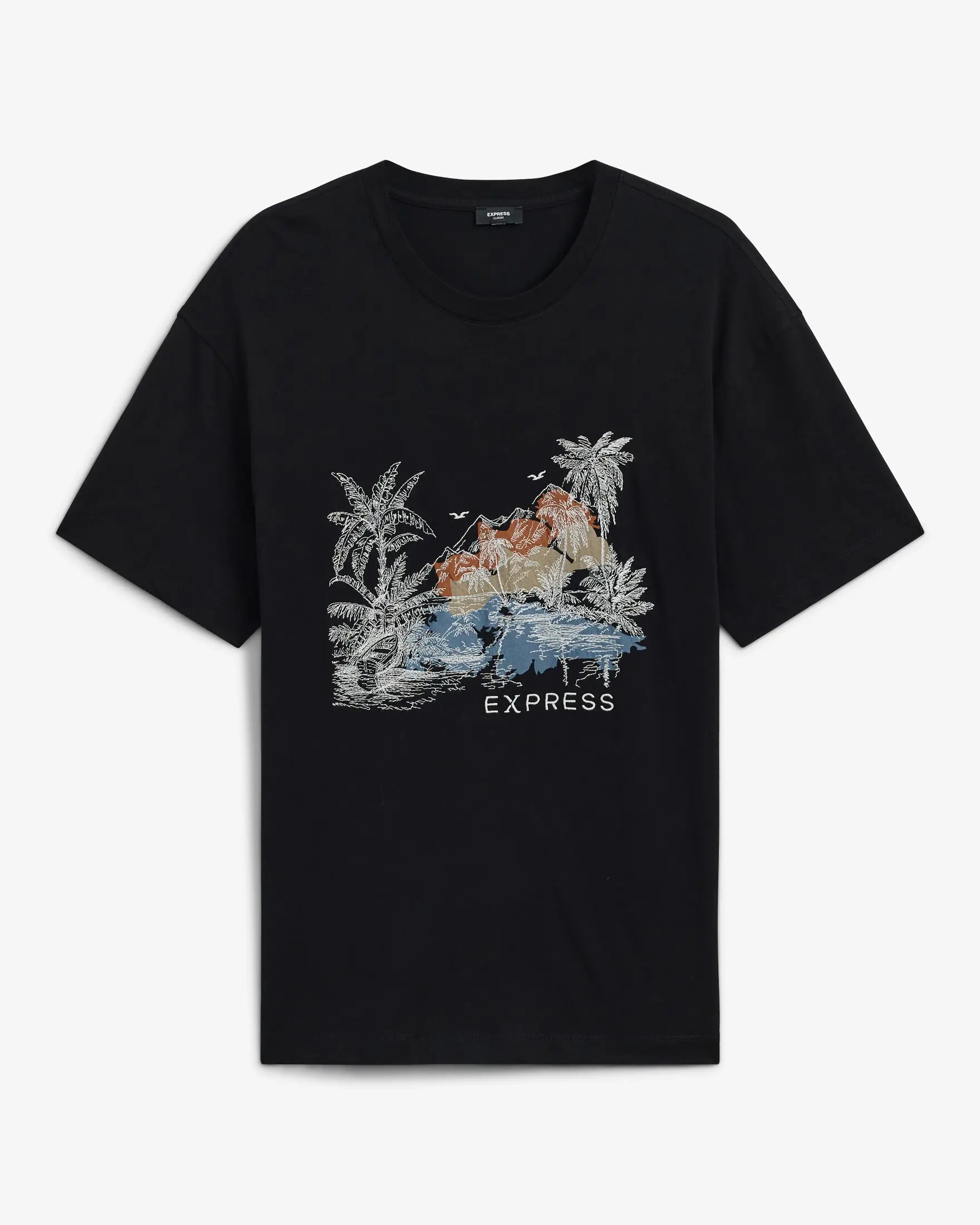 Express Classic Fit Island Logo Graphic T-Shirt