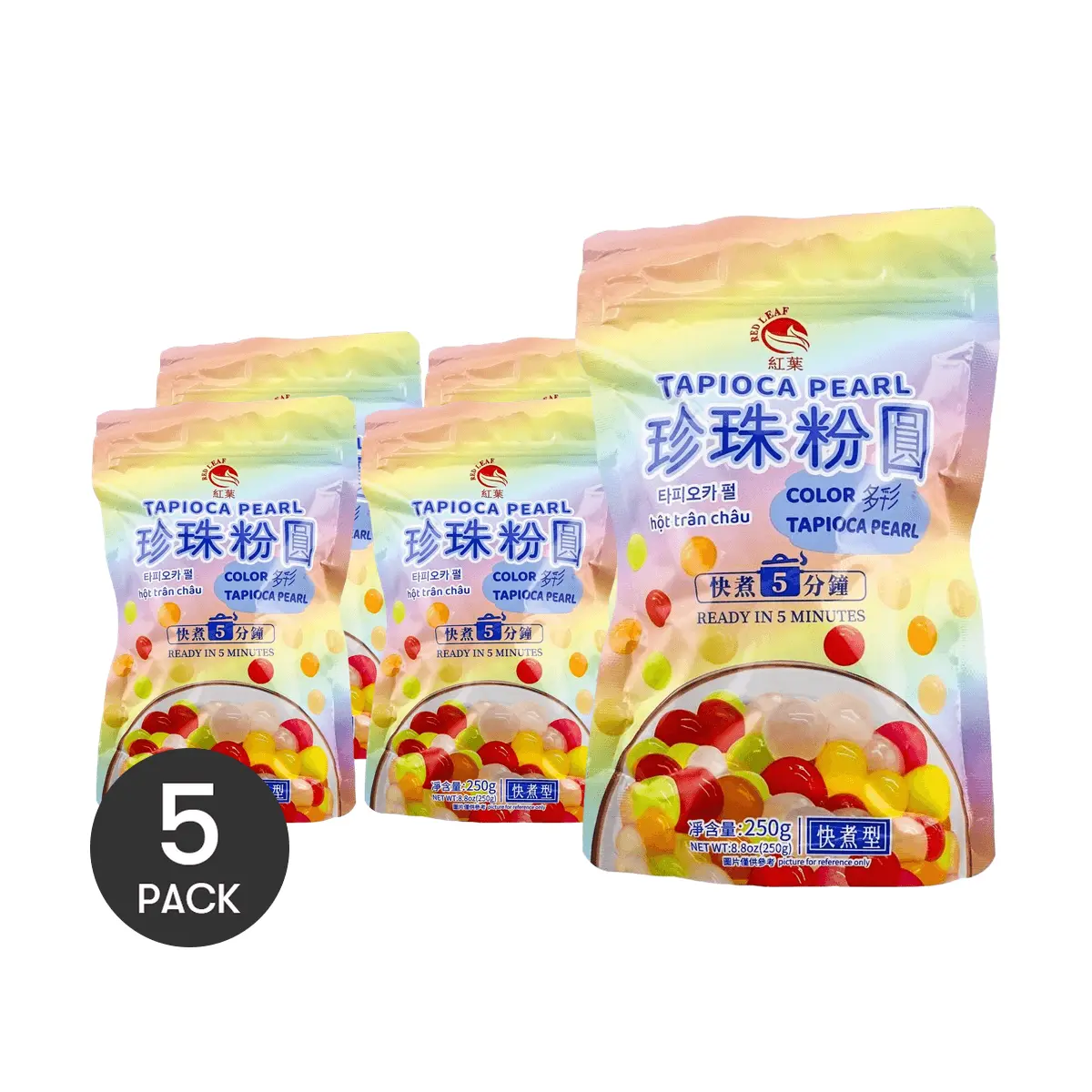 5Packs Colorful Pearl Tapioca Balls 8.82 oz/Pack