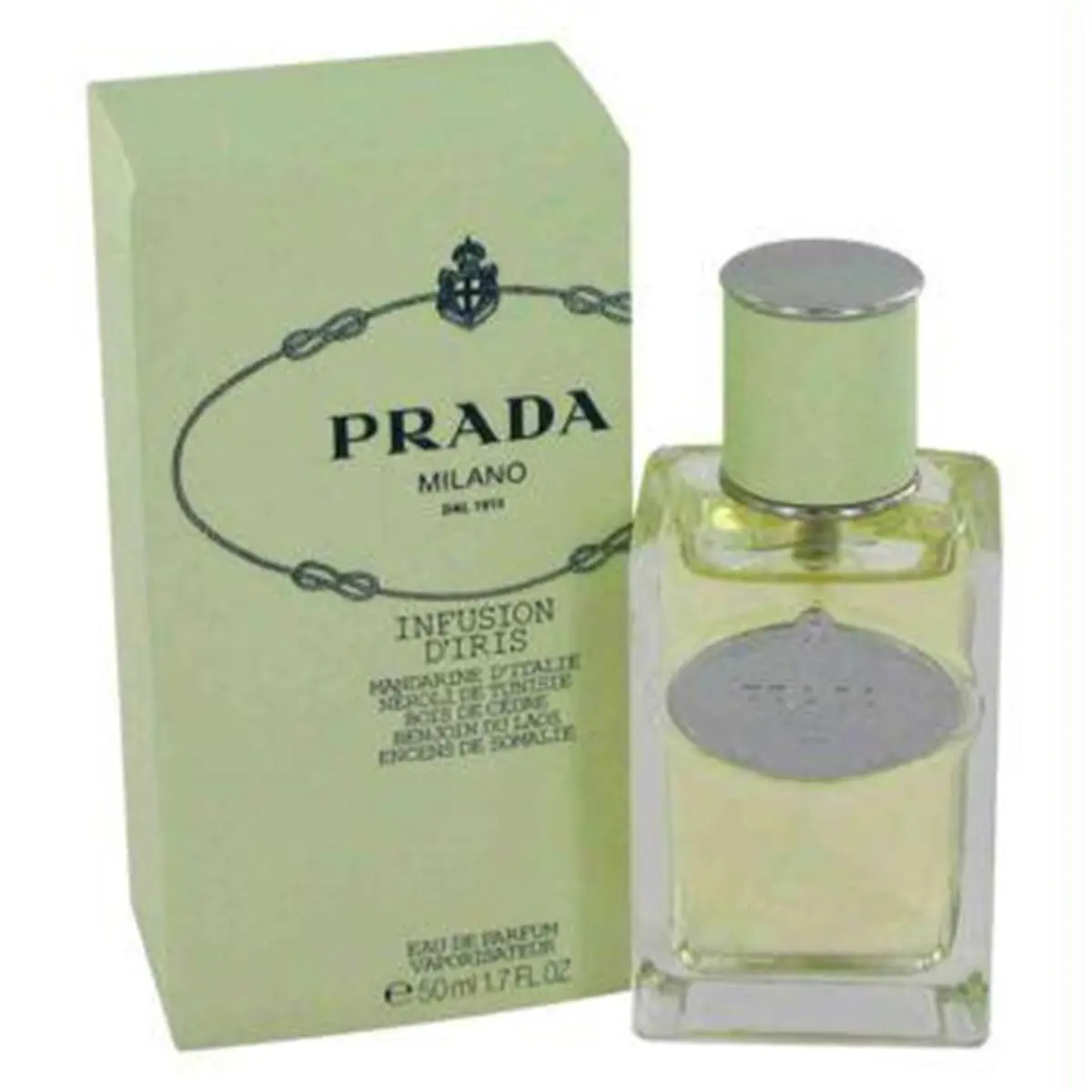 PRADA Infusion D'Iris Eau de Parfum (EDP) Sprays for Women, Givaudan-Crafted Oriental-Woody Floral Woodsy Fragrance with Iris Extracts, 100ml/3.4 fl oz Spray Bottle, Modern Elegant Scent Launched in 2007