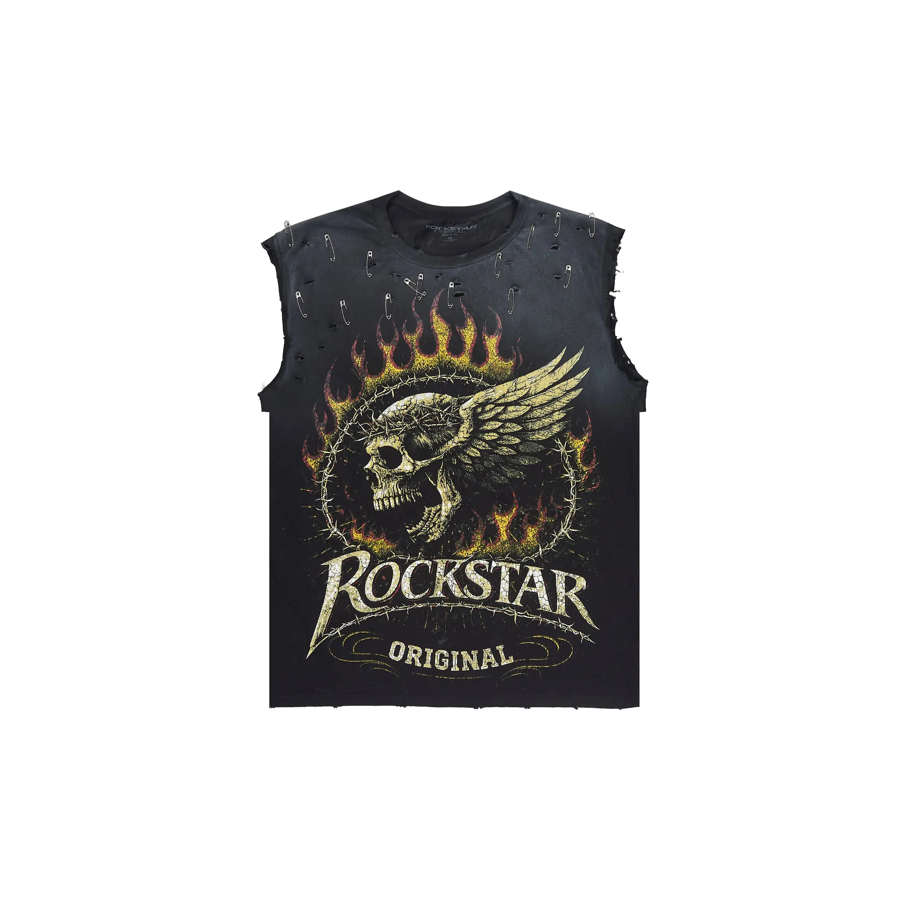 Destan Black Oversized Cut Off T-Shirt