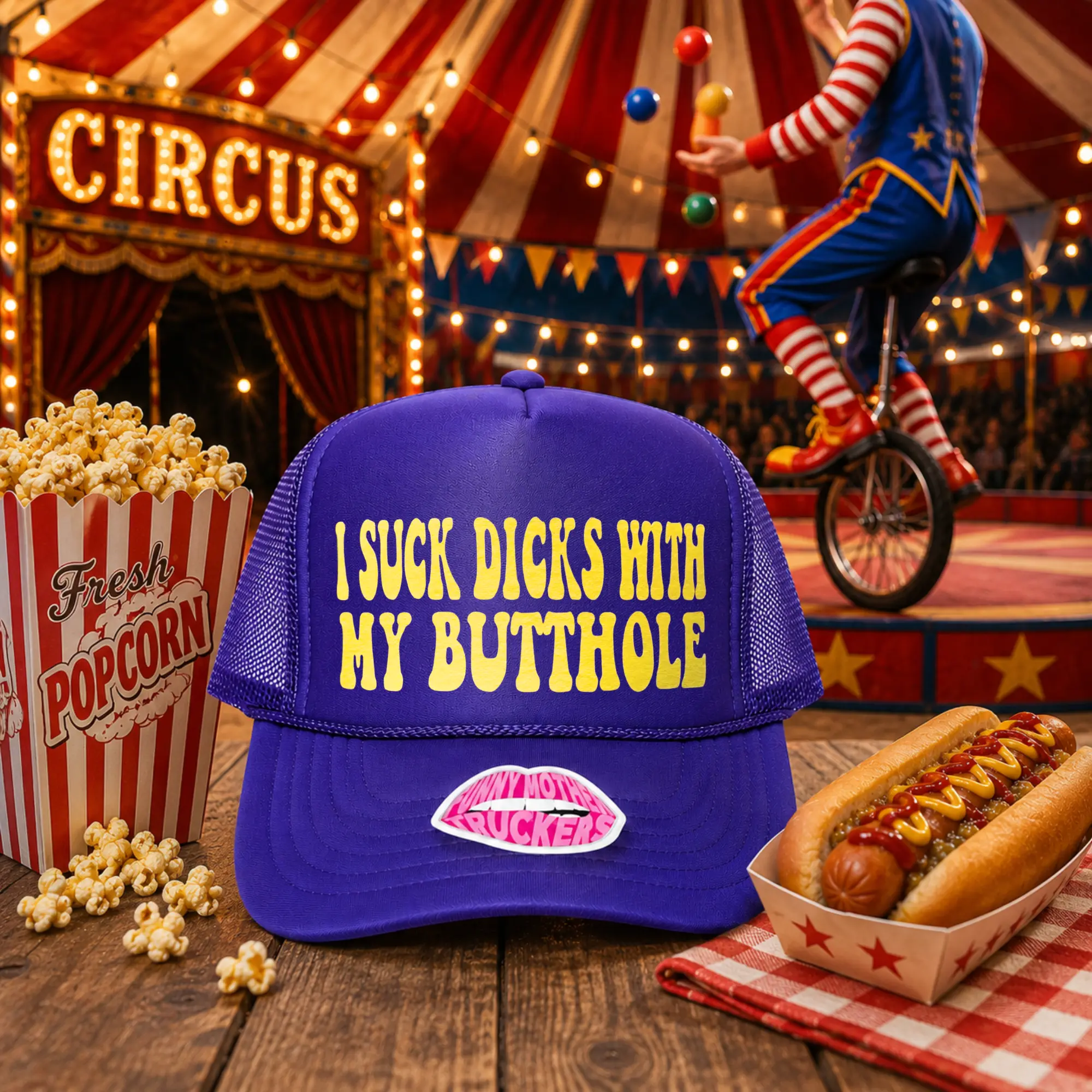 I SUCK DICKS WITH MY BUTTHOLE TRUCKER HAT