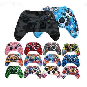 Camouflage Silicone Case, Game Accessories, Dust Protection Cover, Water Transfer, Controller Protector for Xboxone Series