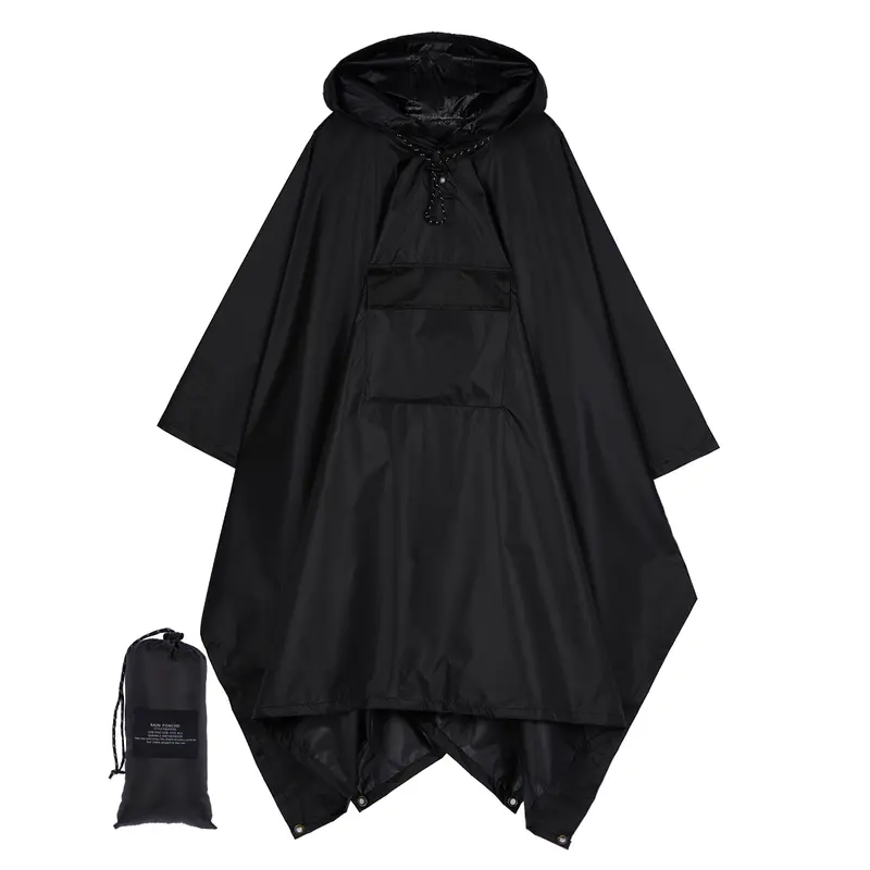 SALAMRA Hooded Rain Poncho Waterproof Raincoat Jacket for Men/Women/Adults with Pocket