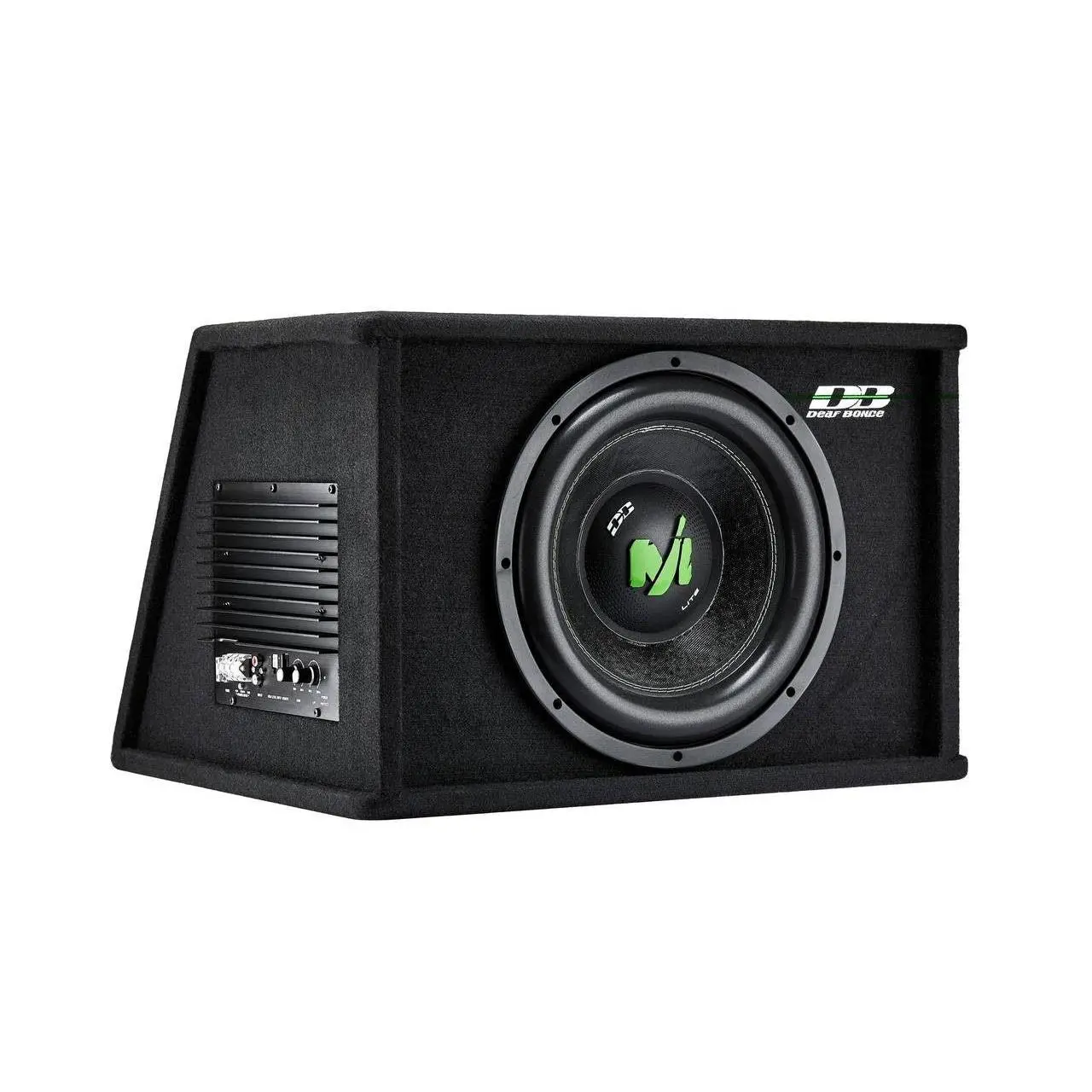 Deaf Bonce Machete ML12A Car Audio Bundle - 250W RMS Loaded Subwoofer Unit Amplifier Enclosure, Component Speakers, Aftermarket Stereo Amplifiers for Powerful Bass Upgrade, Car Stereo Upgrade