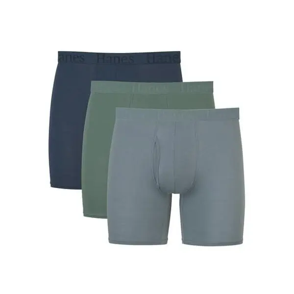 Hanes Originals Men's SuperSoft Boxer Brief Underwear, 3-Pack, Sizes S-2XL