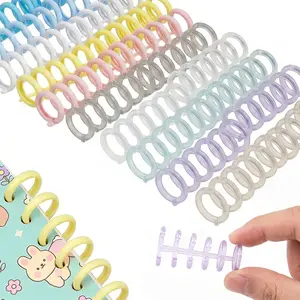 20 PCS Comb Binding Spines Plastic Spiral Binding Coils Easy to Add Pages for Binding Machine Fits Letter Size A4 B5 A5 DIY Document Notebook for Teacher Student Office School Use