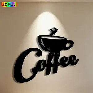 1pc Coffee Cup Metal Wall Art,Coffee Cup Statue Mural, Ideal Gift for New Year, Easter, Coffee Decor Enthusiasts, Rust-Resistant Metal Wall Decor Wall Sculptures, Perfect for Kitchen Wall & Garden Fence Wall, Stylish Coffee-Themed Decor