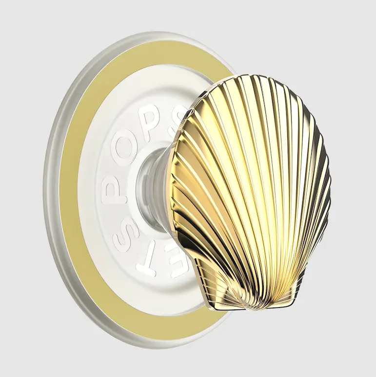 PopSockets Enamel Clam Shape MagSafe PopGrip - Mobile Cell Phone Holder, Smartphone Stand, Magnetic Accessory for Mounts, Hands-Free Use, Stylish Tech Solution, Cell Phone Holders