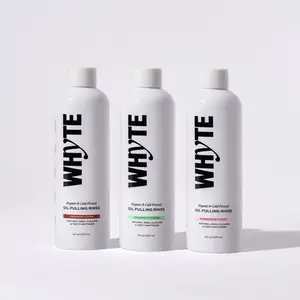 WHYTE Organic Oil Pulling Rinse Bundle | Maximum Oral Detox, Teeth Whitening + Fresh Breath, Alcohol & Fluoride Free, 3 Flavors, 8 fl oz