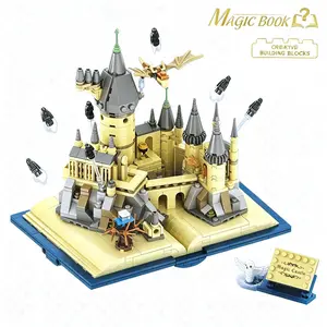 Harry Magic Castle Book Building Set, Serpent Peak Tree Dragon Construction Bricks Kit, 749 Pcs Creative Building Toy for 6+ Kids & Adults