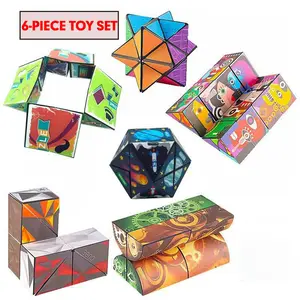 Intelligent toy gift - three-dimensional folding toy - three-dimensional infinite versatile magic cube - stress relief toy - fingertip gift