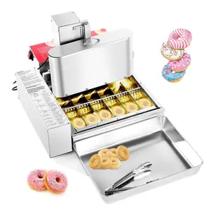 fathersdaygift VEVOR Commercial Automatic Donuts Machine, 6 Rows Donuts Making Equipment, 360 pcs/hour Electric High Power Doughnut Maker, Stainless Steel Frying Auto Fryer, with Intelligent Control