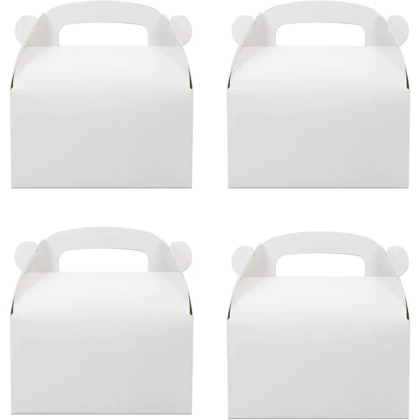 30 Pack Gable Party Favor Treat Boxes, Portable Goodie Paper Gift Boxes with Built-in Handles, Cute Empty Candy Snack Boxes Ideal for Wedding, Birthday Party, Graduation, Baby Shower, Event Giveaways & Party Supplies