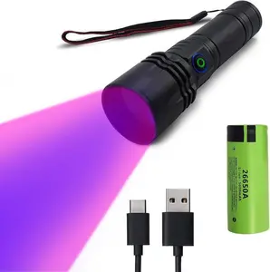365nm Rechargeable UV Blood Tracking Flashlight for Hunting Deer, Cool Tech Gadgets, Black Light with Filter (Requires Luminol, Not Included), Sky Fir Festival Gift