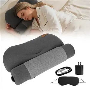 Memory Foam Cervical Neck Pillow USB Heating Travel Bed Pillow Zero Pressure Design-5593