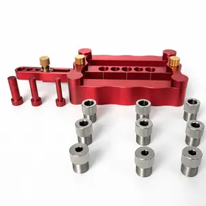 Self-Centering Doweling Jig Kit, Metric Wood Drill Guide with 6 mm, 8 mm, 10 mm Sleeves for Wood Joinery fathersdaygiftideas