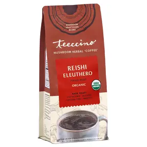 Reishi Eleuthero French Roast Mushroom Herbal Coffee Beverage Dark roast