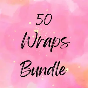 Bundle Pack of 50 UVDTF wraps for cups/hard surfaces stickers