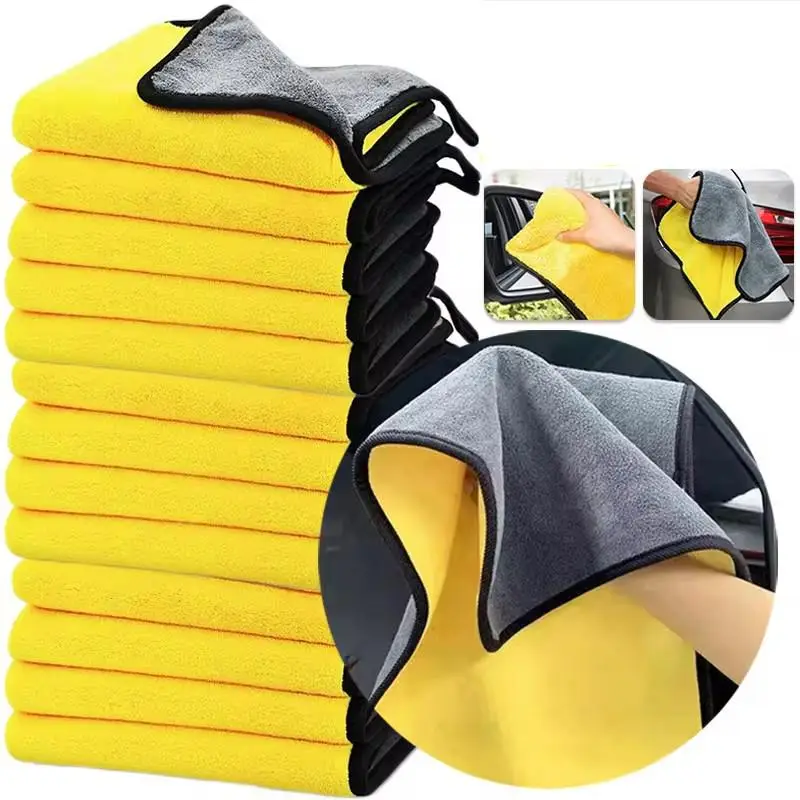 Wash Towel, 10pcs/set Thickened Wash Towel with Strong Water Absorption, Multifunctional Wash Microfiber Towel for Bathroom & Kitchen, Car Detailing A