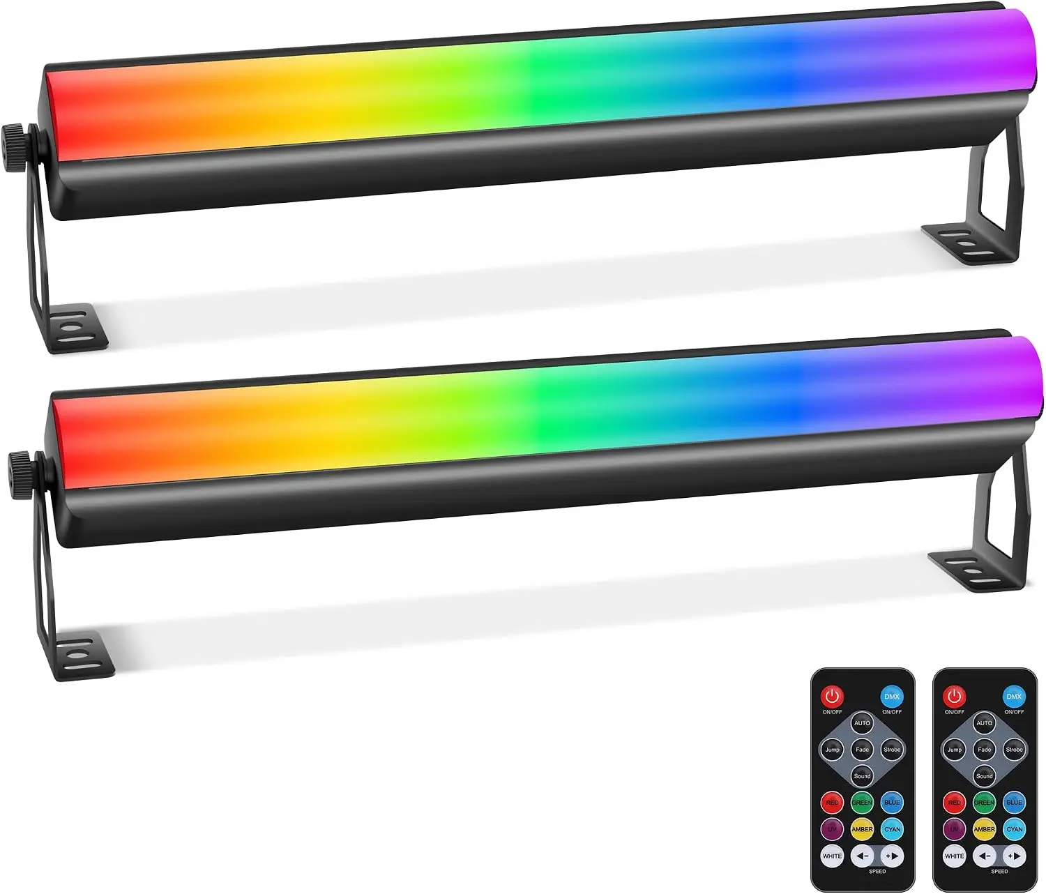 LED Stage Pixel Light Bar, 40W 108-LED RGB+W DMX Light Bar with Detachable Cover, 2-in-1 Pixel&Strobe Effects, Remote Control DMX512 Sound Activated for DJ Party, Wedding