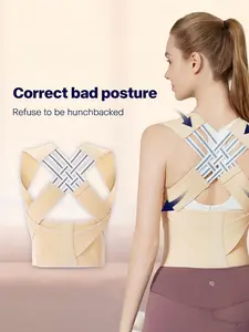 Women's Shapewear Top, Adjustable Cross Elastic Support Band, Posture Corrector, Waist and Shoulder Support, Essential Office Wear, Posture Brace
