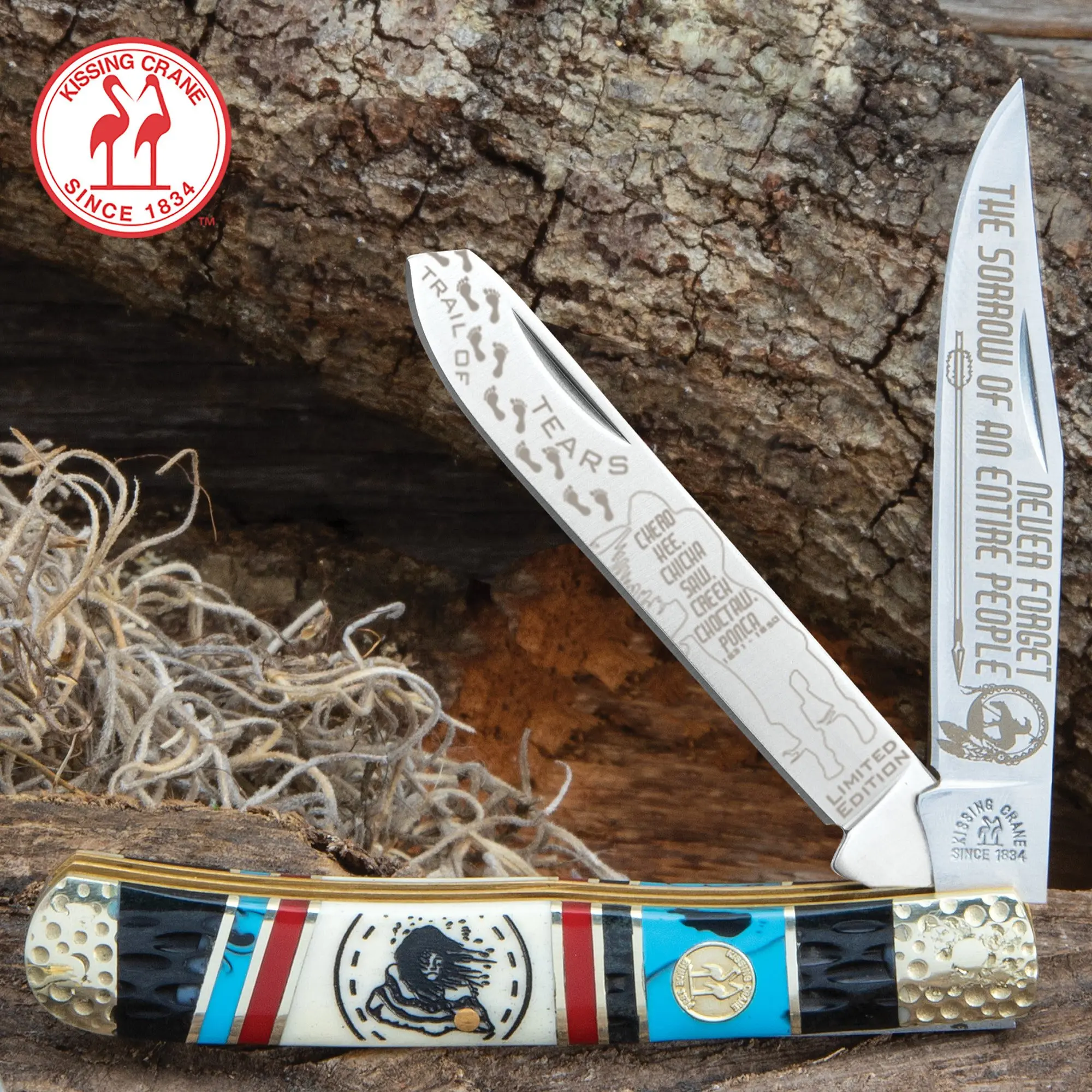 Kissing Crane 2021 Trail of Tears Trapper Knife