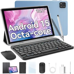 2026 Android 15.0 Tablet 10.1" IPS ,6GB native RAM(expandable to 20GB) ,128GB ROM+1TB Expandable,Octa-Core 2.0GHz,WiFi6 5G & BT5.0 with Keyboard/Mouse/Stylus Bundle ,tablets on sale,tablet bundle,Touchscreen,Stock Up & Mother's Day