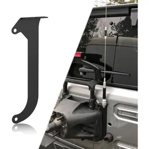 for Wrangler JL CB Radio Antenna Spare Tire Mount Bracket Compatible with 2018 2019 2020 2021 2022 2023 2024 Jeep Wrangler JL JLU (2/4 Doors), Carbon Steel Antenna Mounting Holder Stand