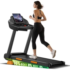 Umay Treadmill with Handrails and Incline, 16% Slope Adjustment, Home Fitness Walking Machine, 300 lbs Weight Capacity，Summer wins