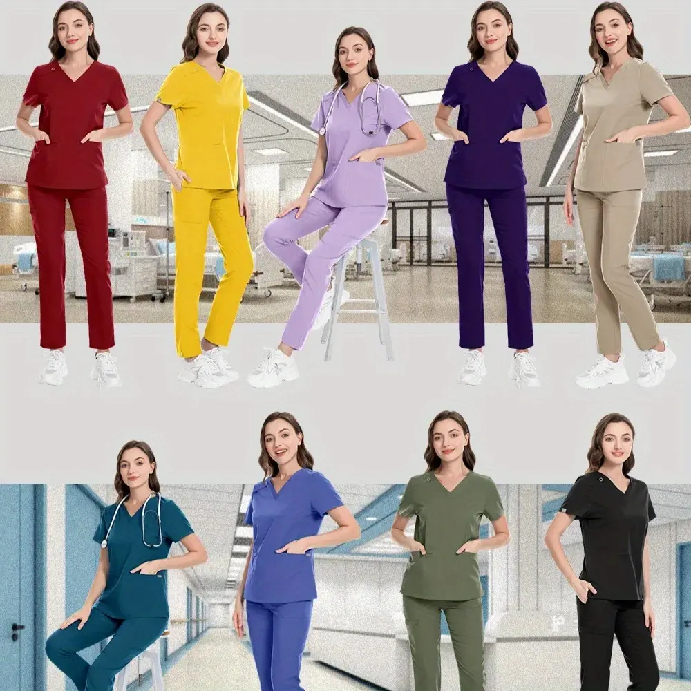 Uniform Nurse Women Costume Scrub Pants Sets Nursery Children's Playground Work Wear Comfortable Suit Uniforms