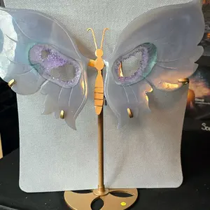 Druzy Amethyst with Agate Wings