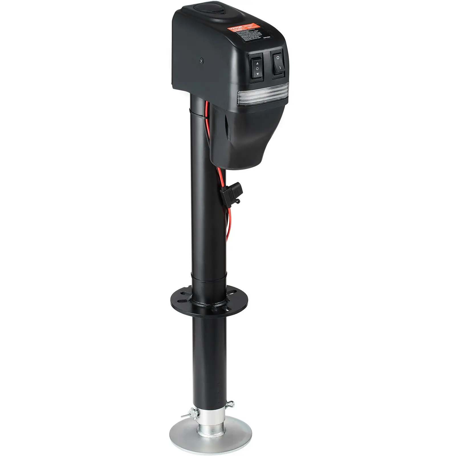 【summerfinds】VEVOR Electric Trailer Tongue Jack, electric tongue jack for rv camper, 5000 lbs Heavy-Duty RV Power Jack with 2-Way Connector, Crank Handle & Weatherproof Cover, 10-28.3 In Lift - Black,father'sdaygifts