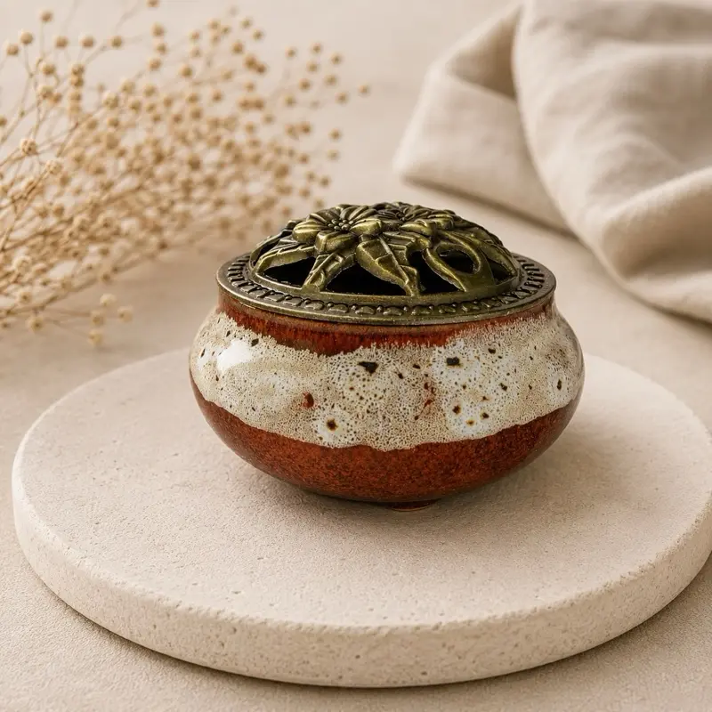 Incense Burner | Smudge Bowl | Ceramic Charcoal Gift Nature Mother Scent Fragrance Artisan