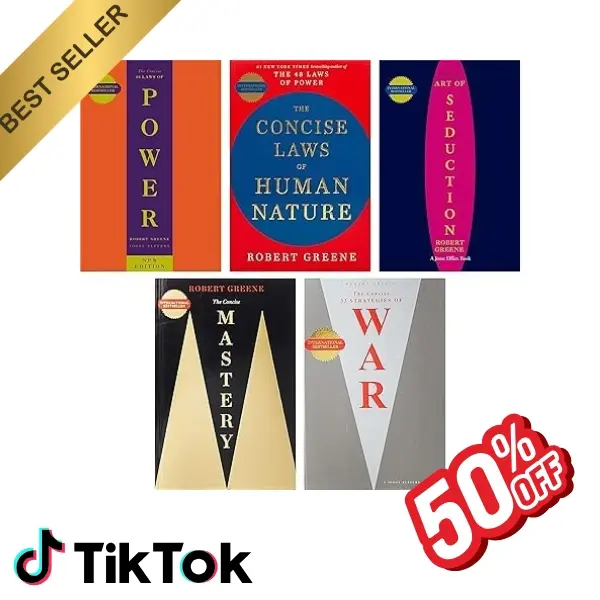 Robert Greene Concise 5-Book English Collector's Soft Cover Edition - Quick-Read Format, Unabridged Strategic Thinking Books (48 Laws of Power, Laws of Human Nature, Mastery, Seduction Insights, 33 Strategies of War) for Personal Development