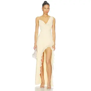 Amanda Uprichard Ella Rose Maxi Dress in Cornsilk